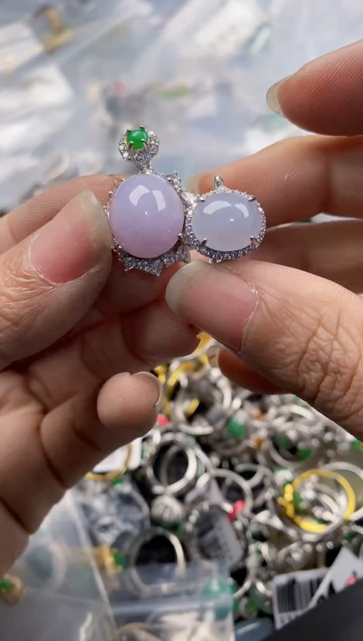 银S925镶嵌戒指翡翠1313---2