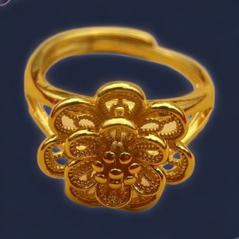 合金戒指 【月月专属】精美百搭国潮风女士合金大花戒指JZ62919