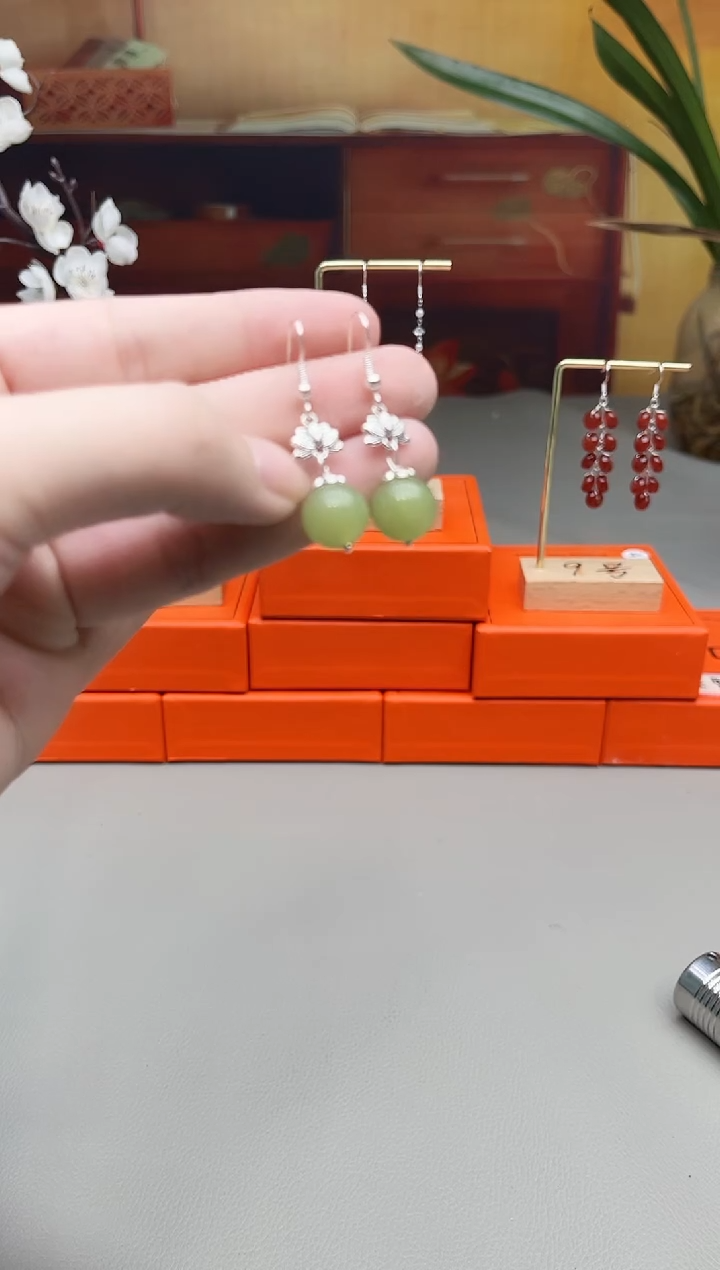 未镶嵌东陵石耳饰427