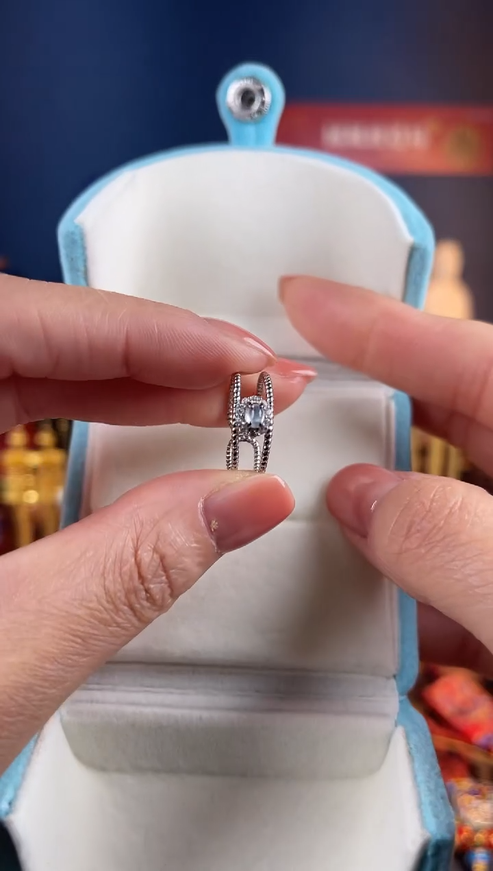 【闪购商品】翡翠戒指银S925镶嵌戒指