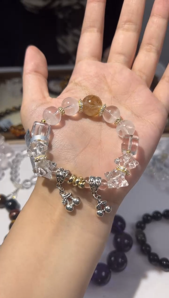 【闪购商品】水晶手链未镶嵌幽灵diy白水晶