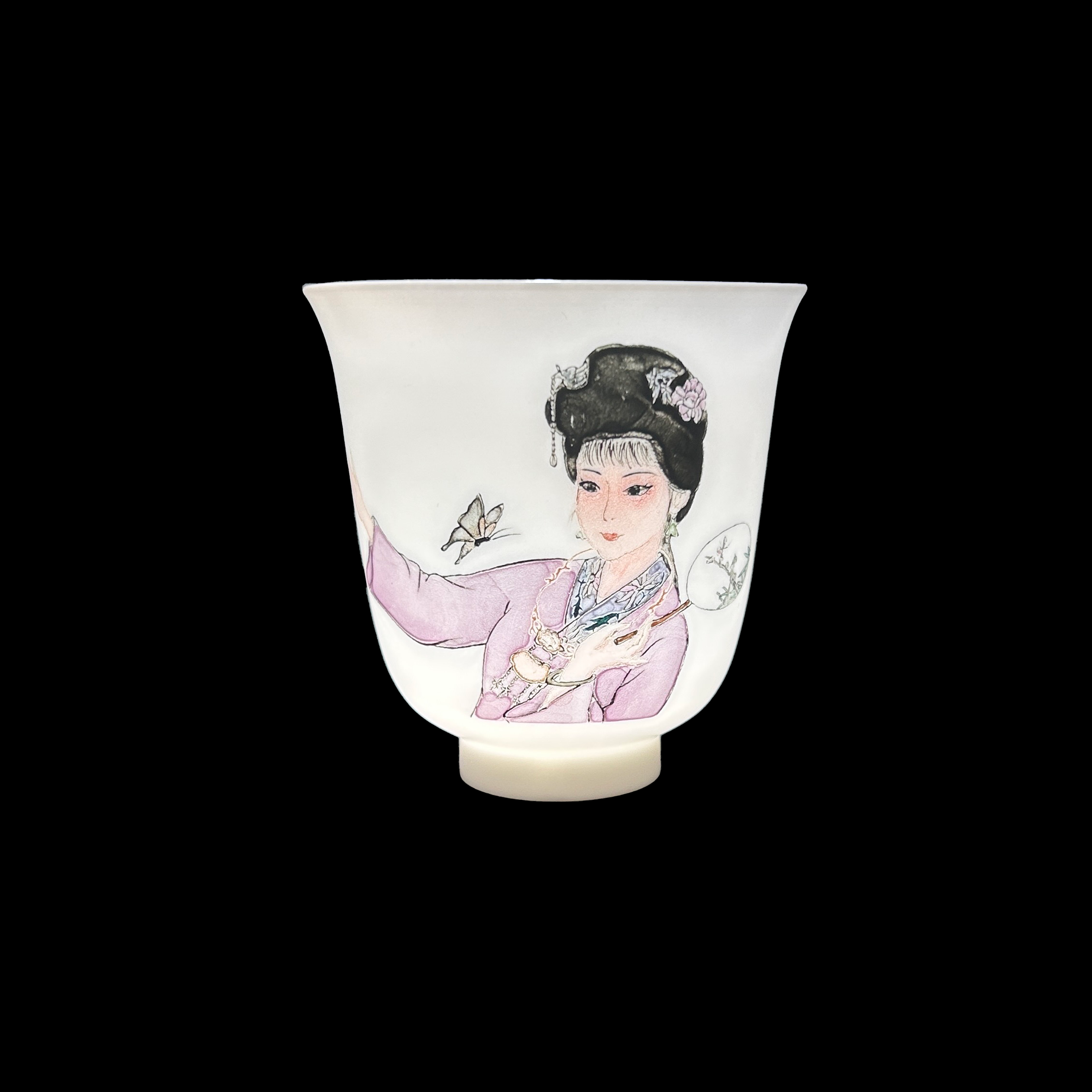 原创手绘红楼梦 金陵十二钗 主人杯 釉下彩 花神杯 陶瓷茶杯