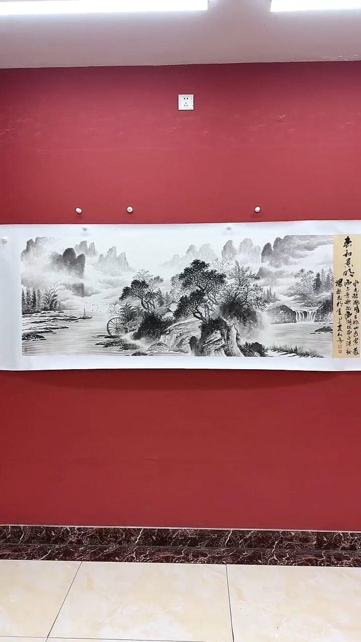 国画国画《水墨山水》六尺12平尺