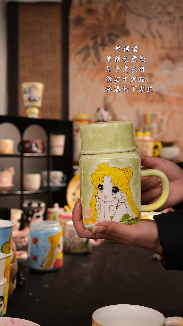 摆件陶旺的可以手工手绘设计师款