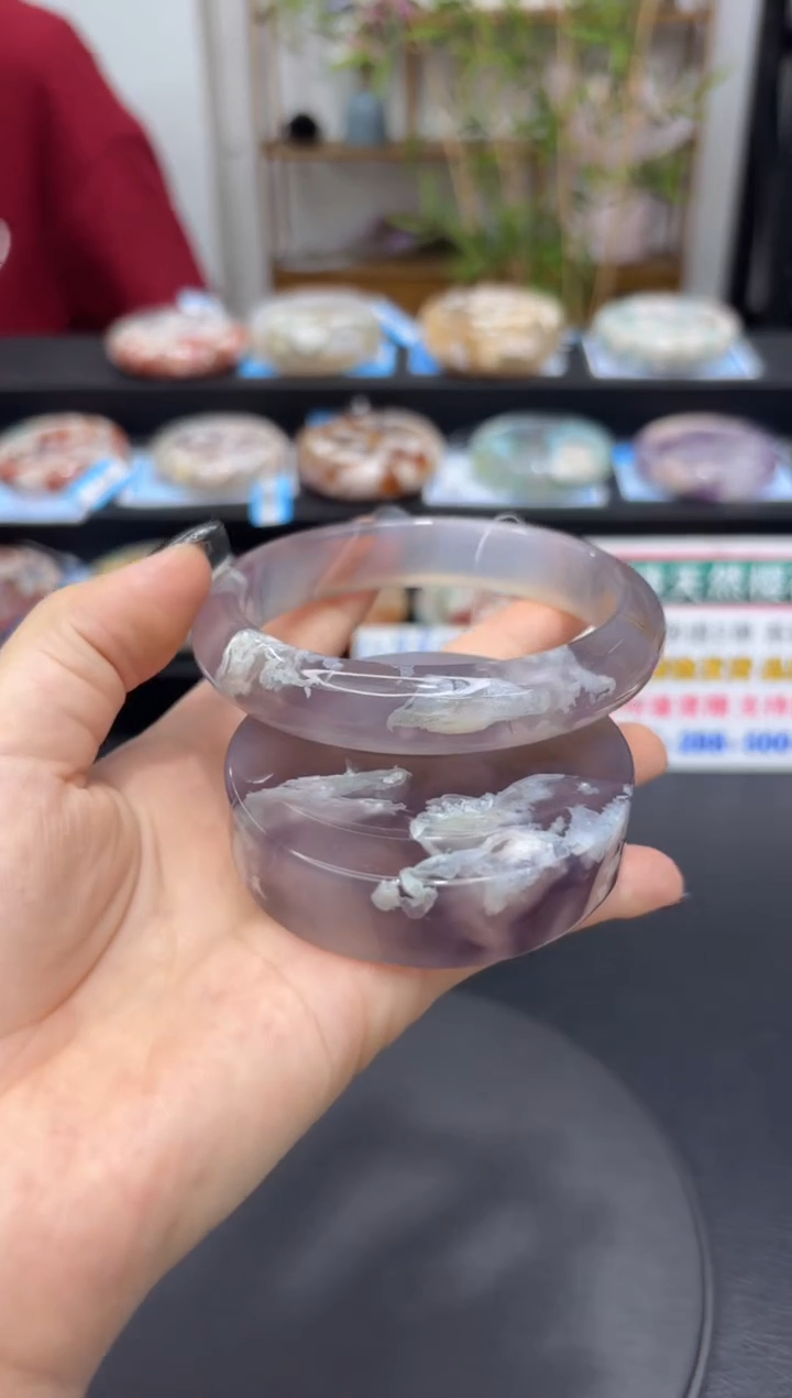 石英质玉手镯未镶嵌C685(63圈赠送镯心)