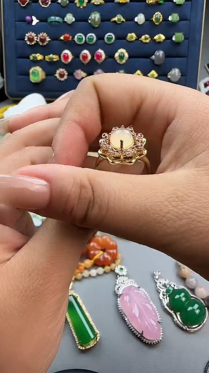 玛瑙/玉髓戒指合金多样性发货拍一发一