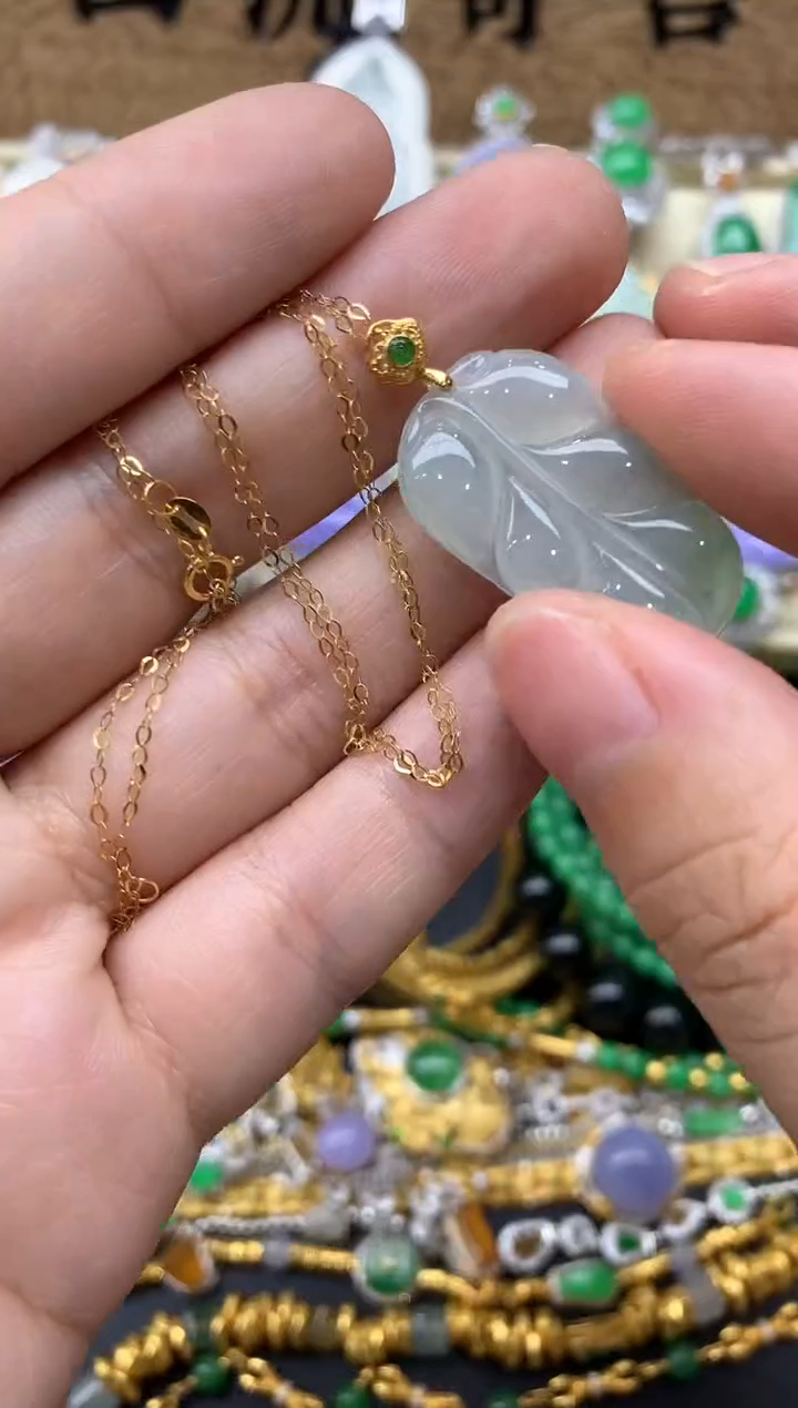 【闪购商品】翡翠颈饰18K金镶嵌49-中国好珍宝