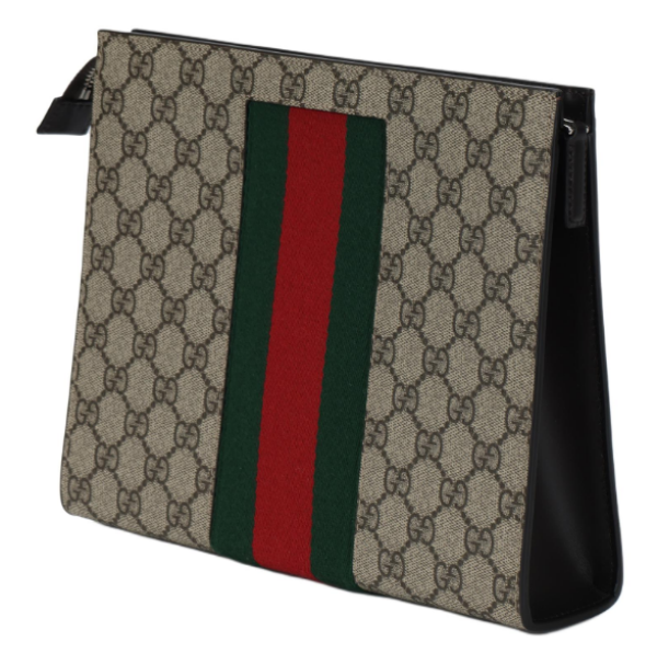 95新 GUCCI/古驰 经典棕色公文包可后配肩带