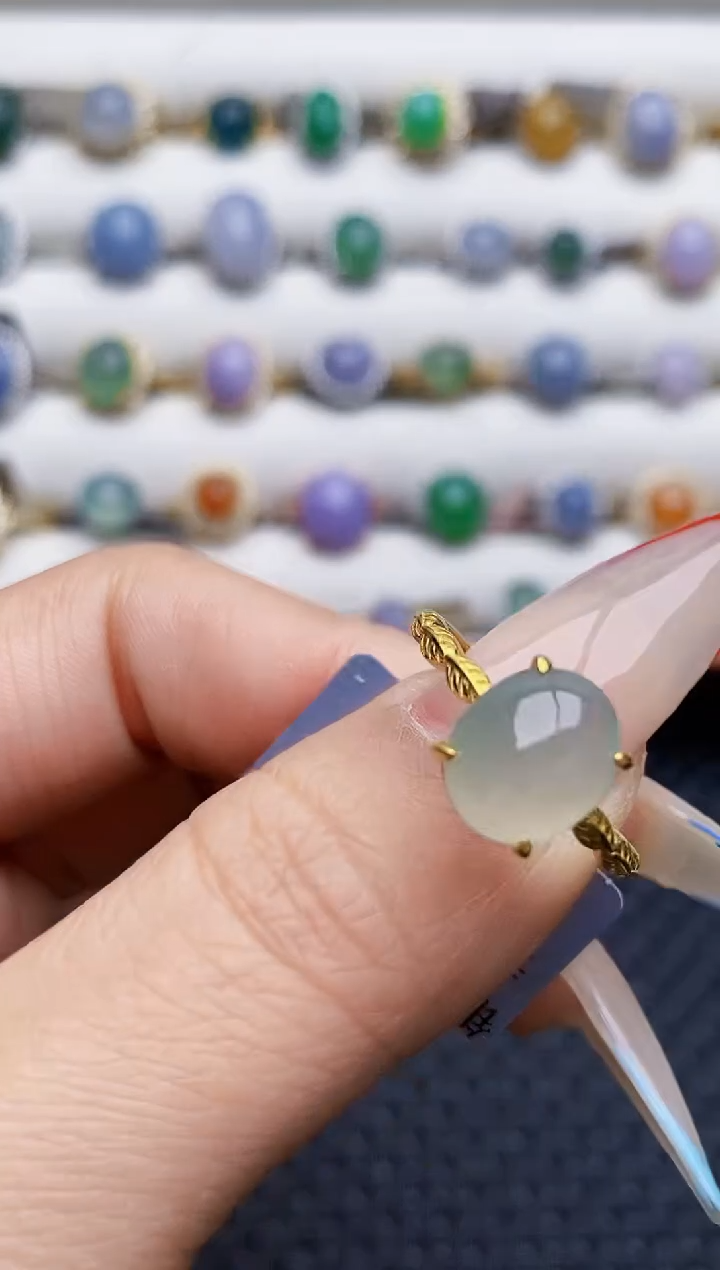 银S925镶嵌戒指翡翠1810