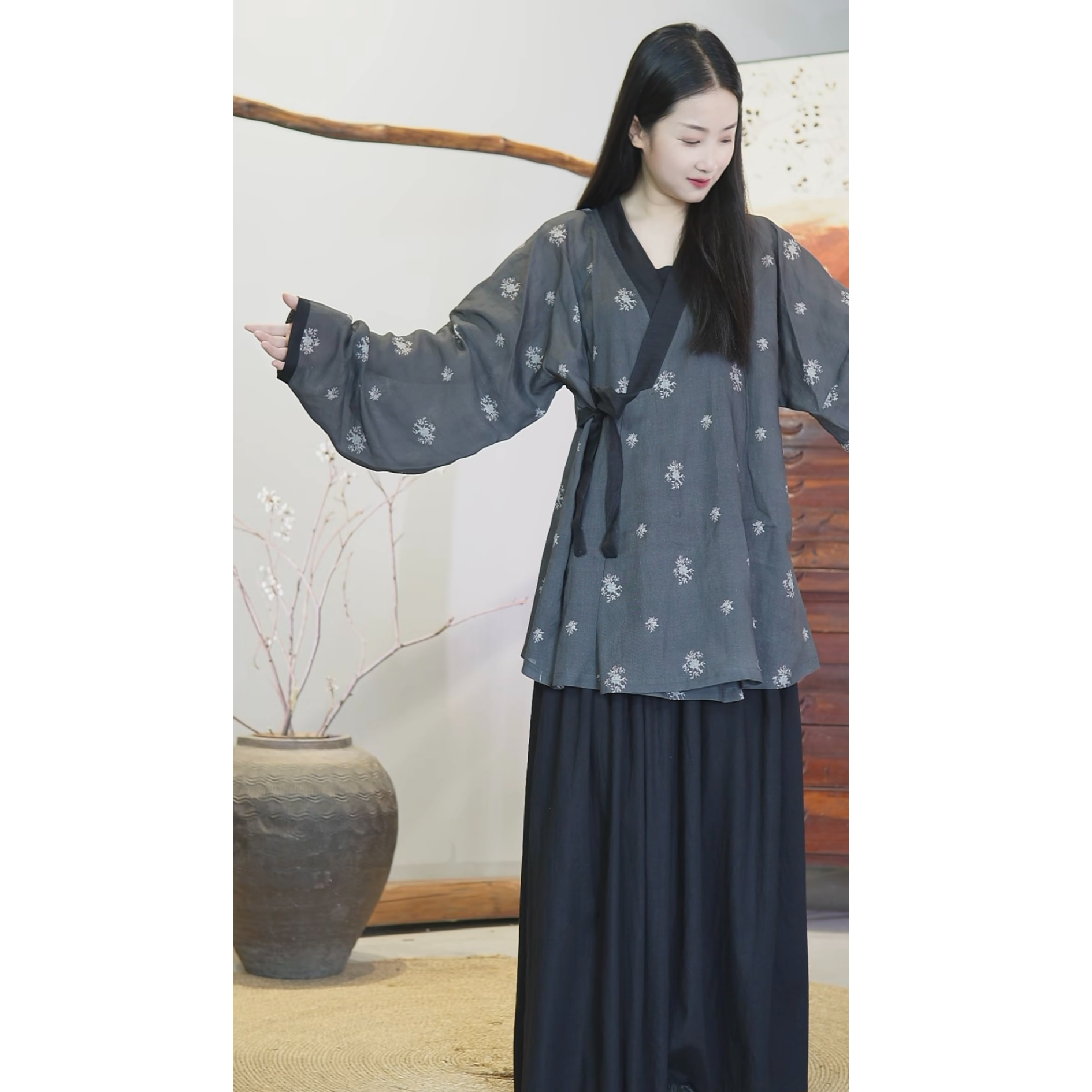 【墨影汉服】夏款全苎麻弓背袖汉服