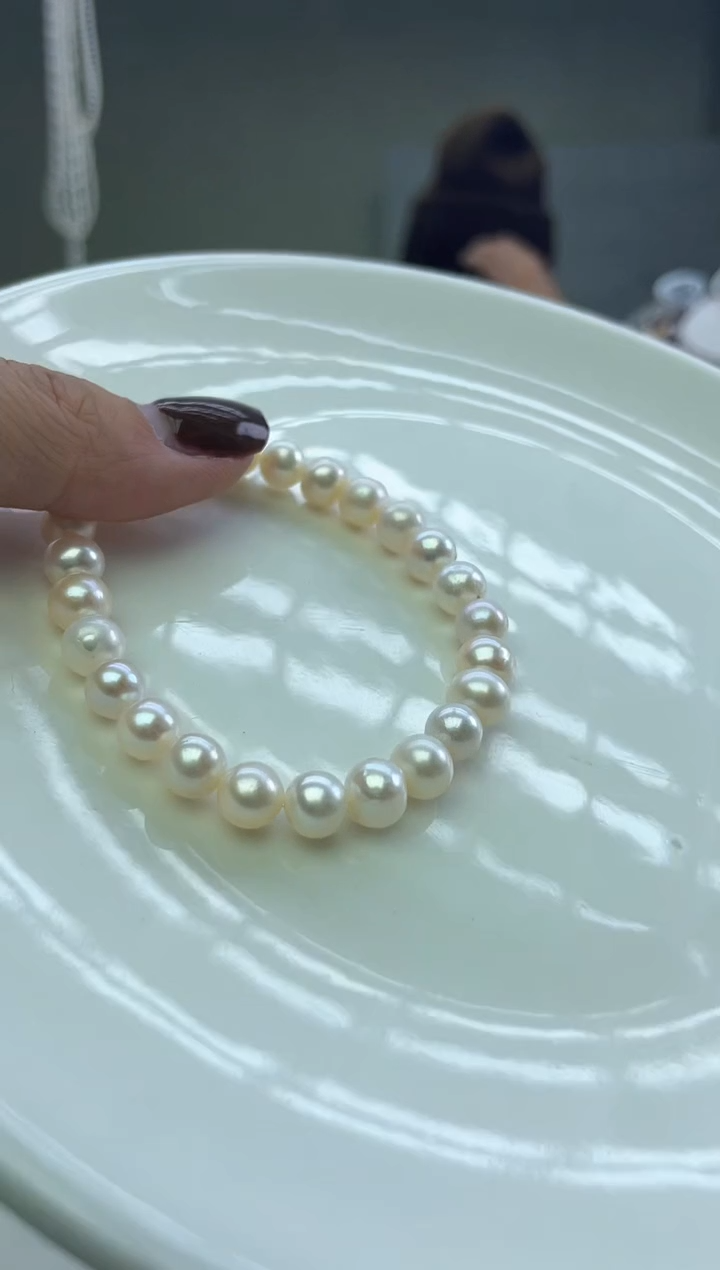 未镶嵌手链淡水珍珠白色系手链