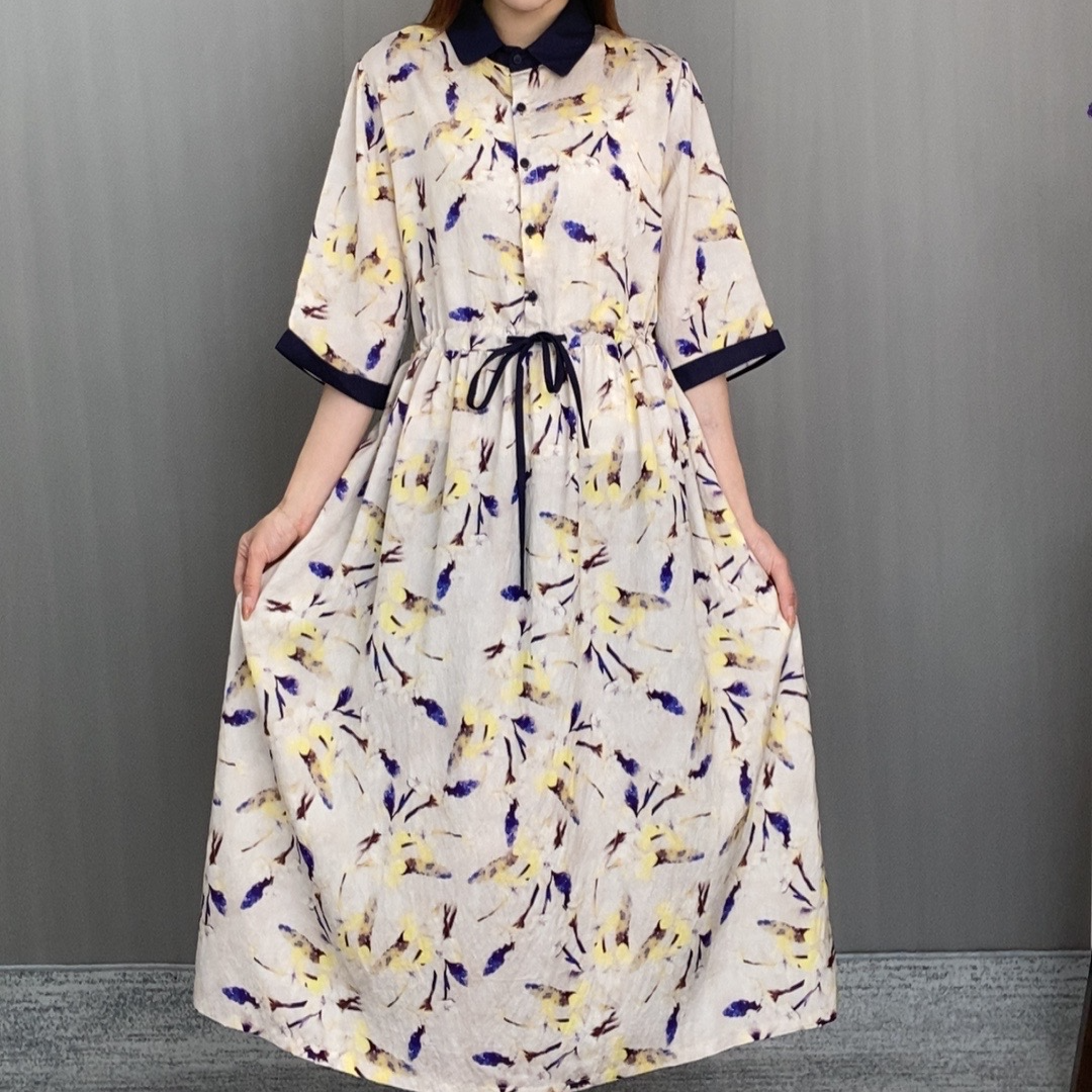 11557新款夏季气质减龄碎花洋气连衣裙QZ