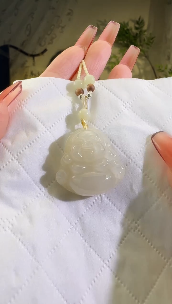 【闪购商品】和田玉颈饰未镶嵌佛公带水线