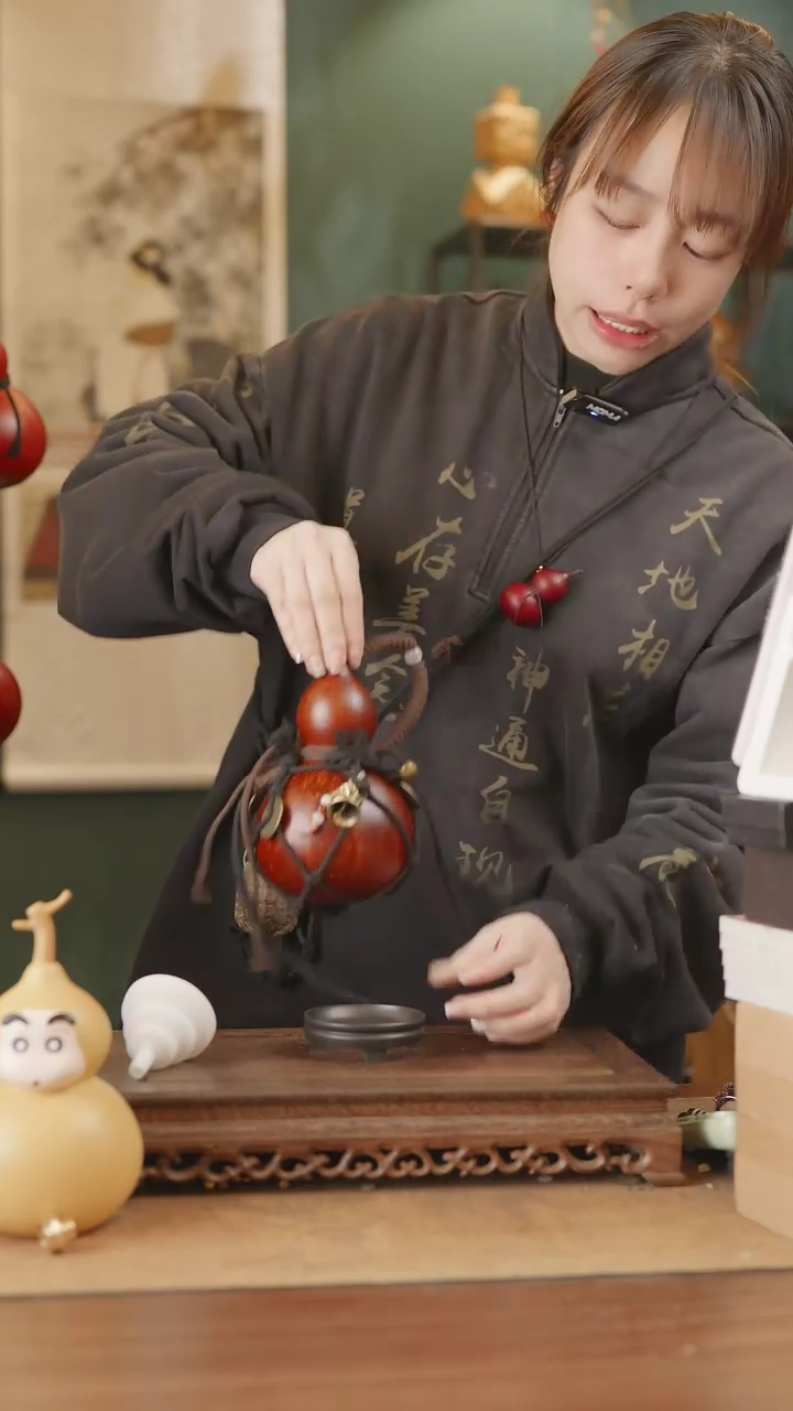 【闪购商品】263号精品天然大漆工艺防渗内胆酒葫芦~