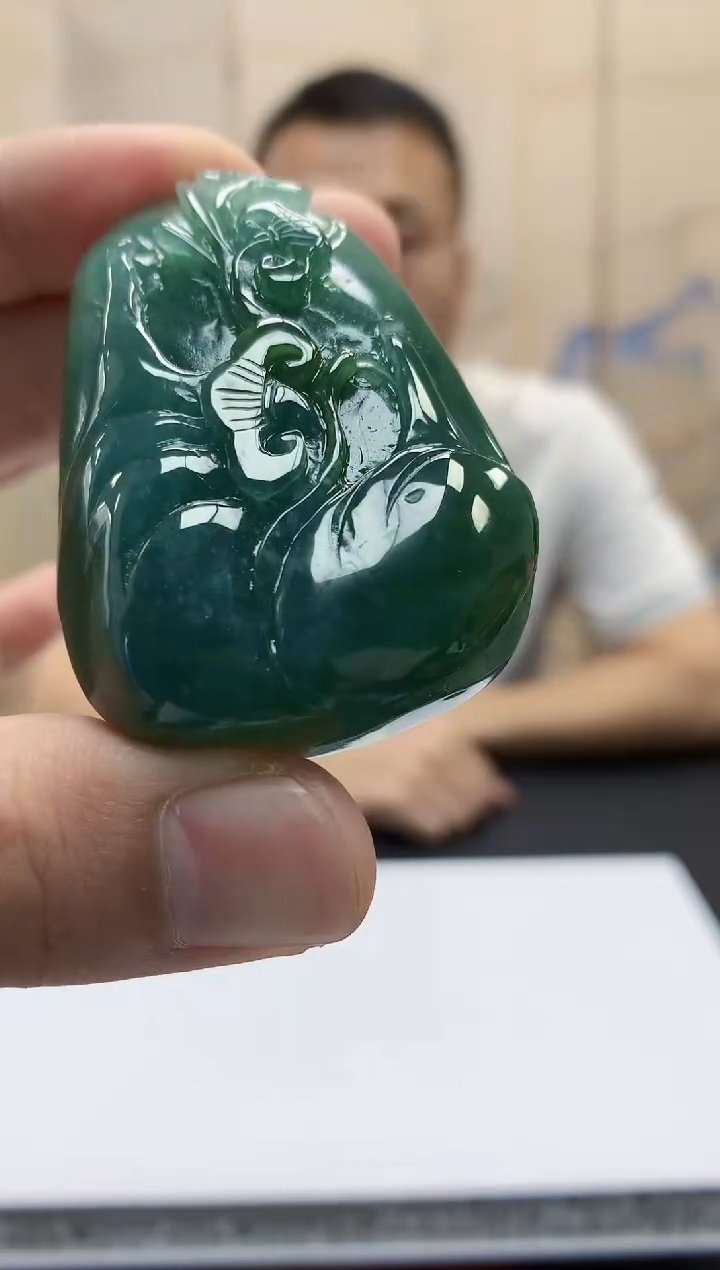 定制翡翠未镶嵌4856bb-毛货挂件18