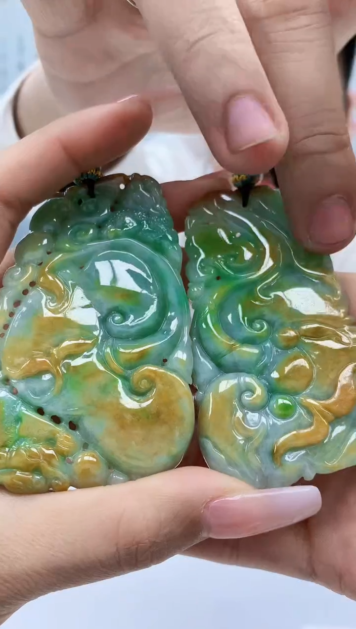 【闪购商品】定制翡翠未镶嵌5028lr-毛货挂件180