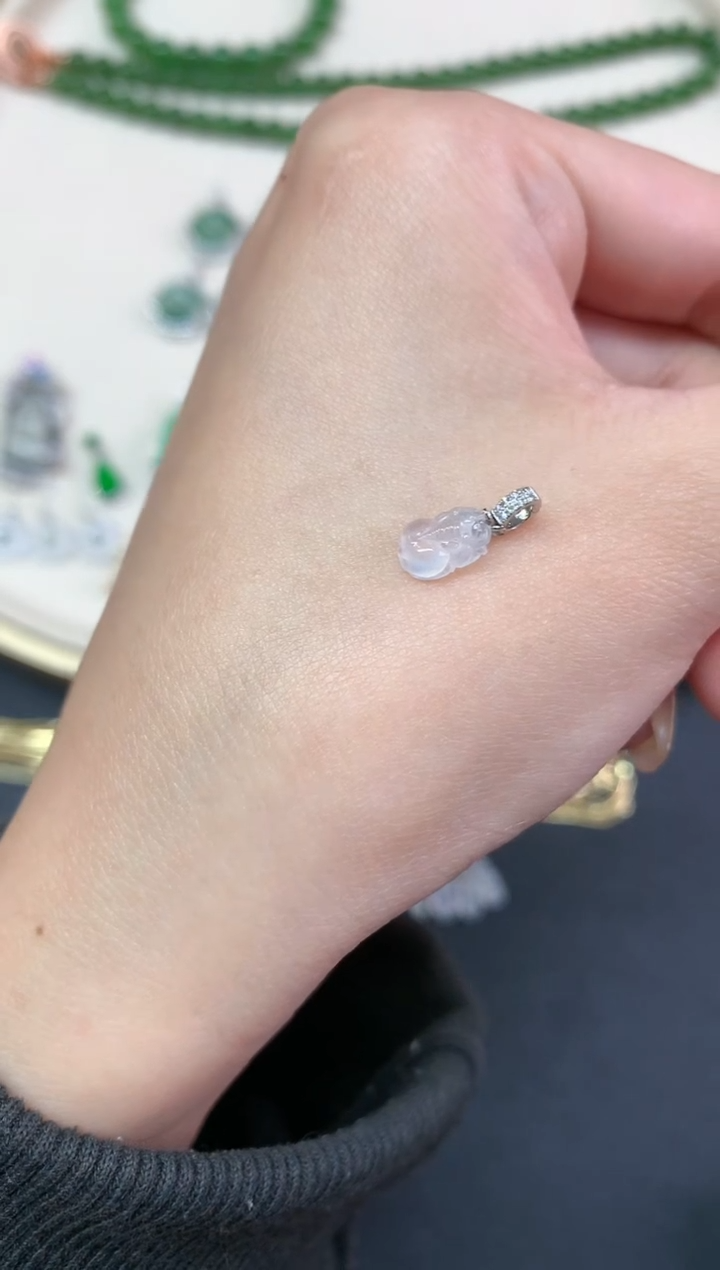 【闪购商品】翡翠吊坠(不含链)18K金镶嵌吊坠多样性发其一A376|980