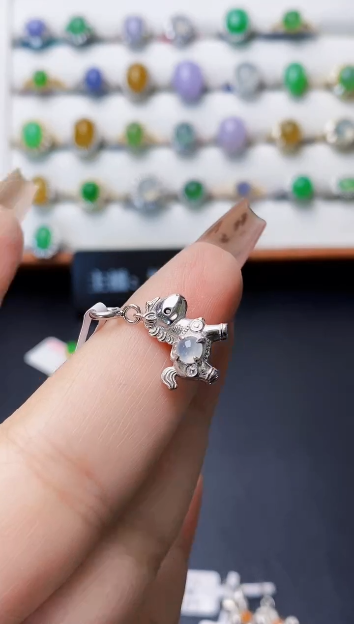 银S925镶嵌戒指翡翠0353