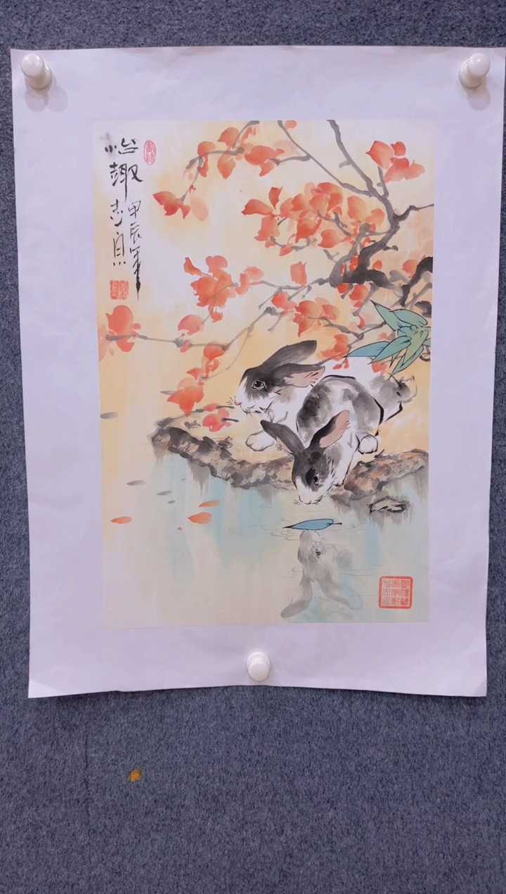 【闪购商品】国画2.2展馆-郑志宗四尺三开-动物132