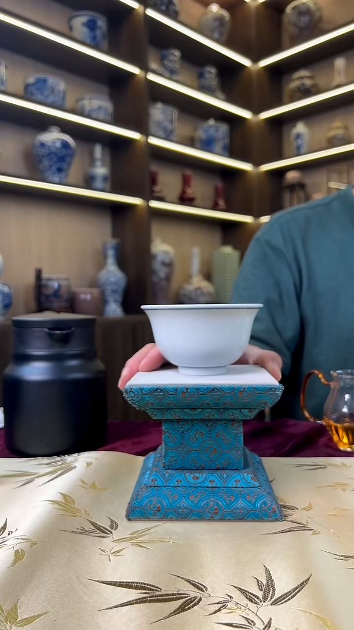 瓷片景德镇毛仔柴窑杯*