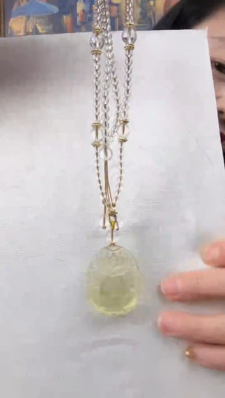 颈饰未镶嵌水晶天然狐狐吊坠