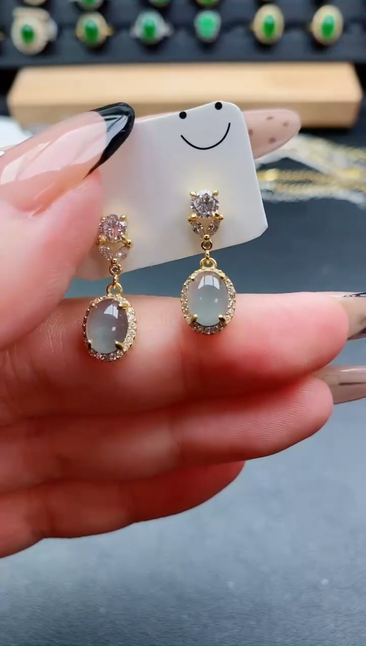 银S925镶嵌戒指翡翠1