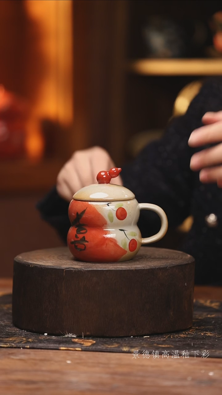 陶瓷景德镇高温釉下手绘陶瓷@L831@