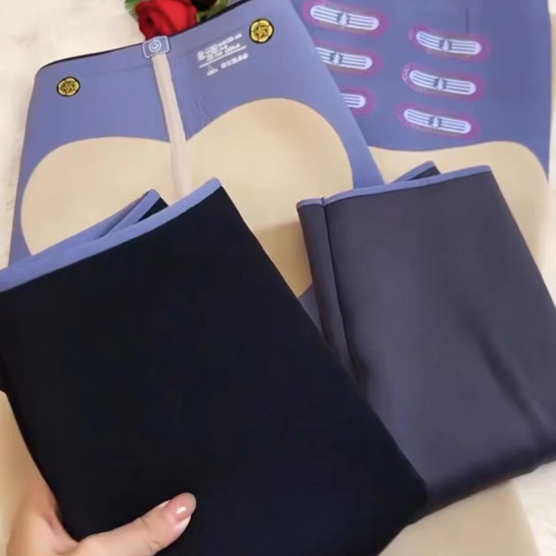 【黑桃A】加绒加厚速暖时尚高腰外穿鲨鱼裤