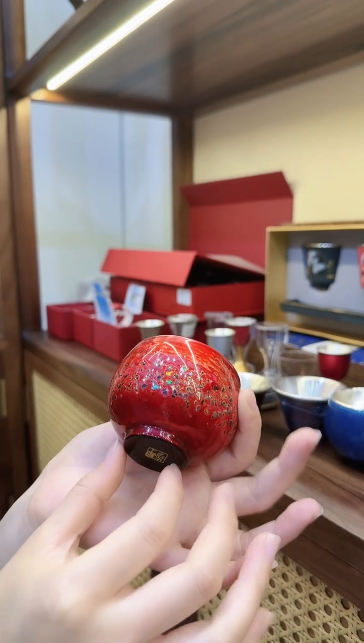 细工坊 大漆 足银茶杯一个