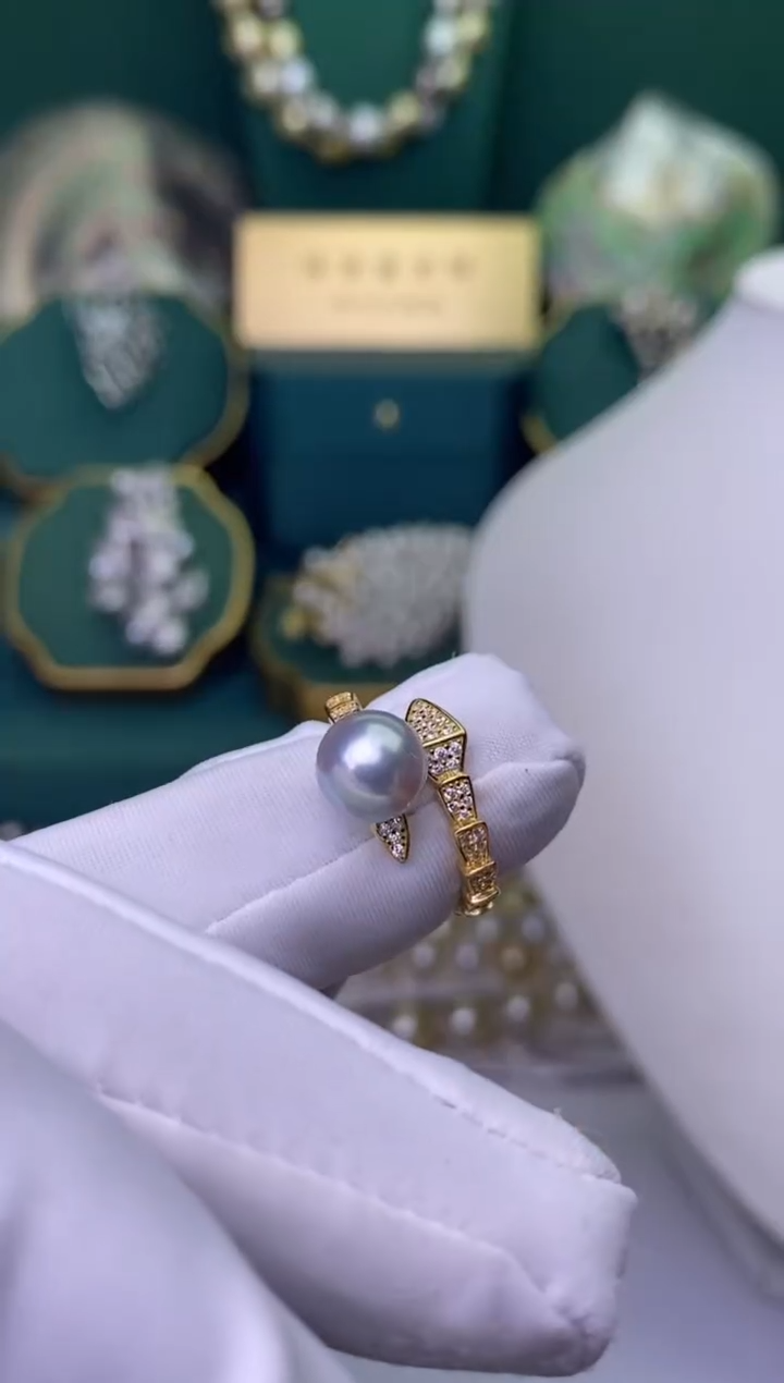 【闪购商品】海水珍珠戒指银S925镶嵌78-9