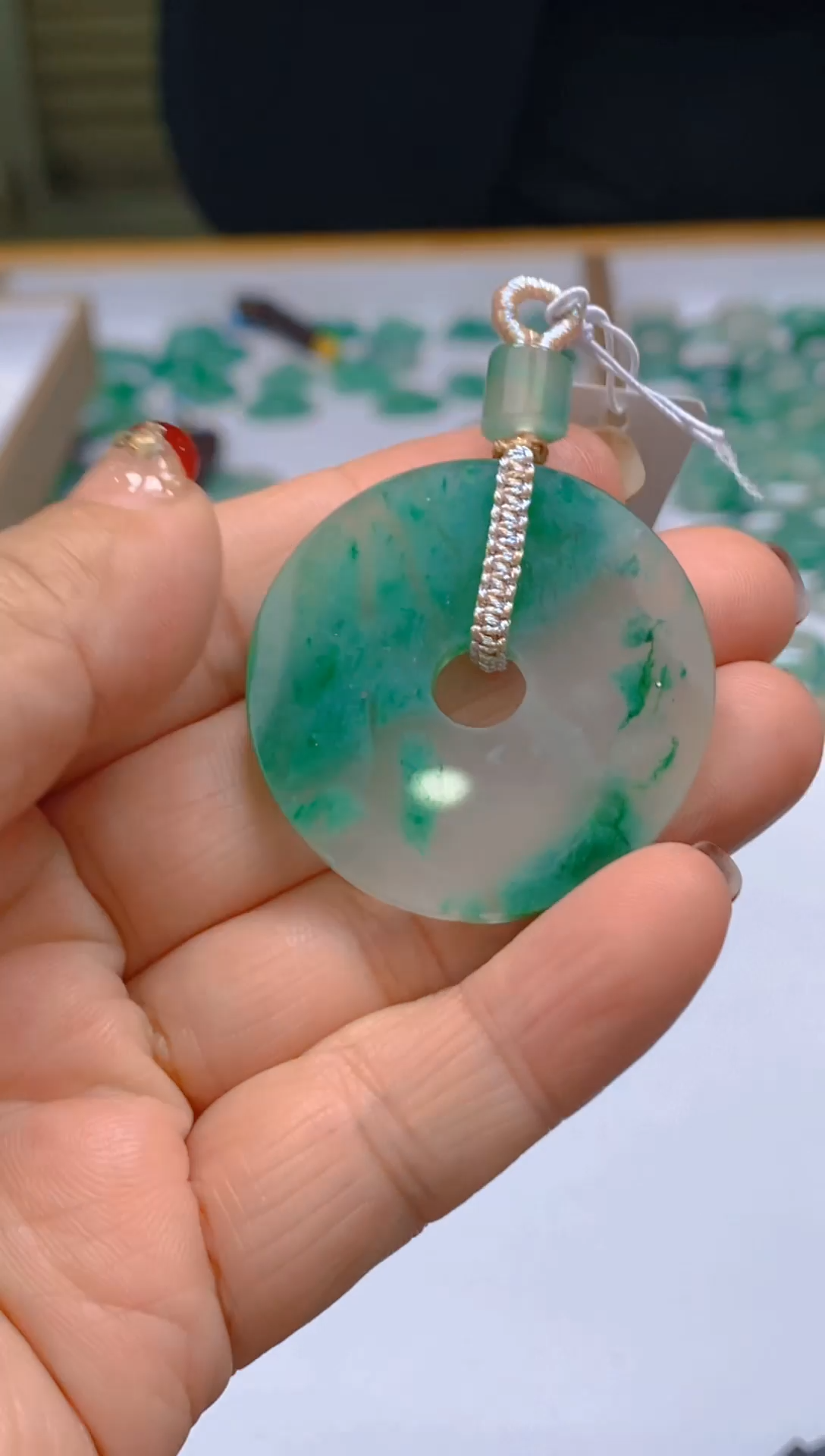 【闪购商品】石英质玉颈饰未镶嵌冰美人非洲翠A货冰种020