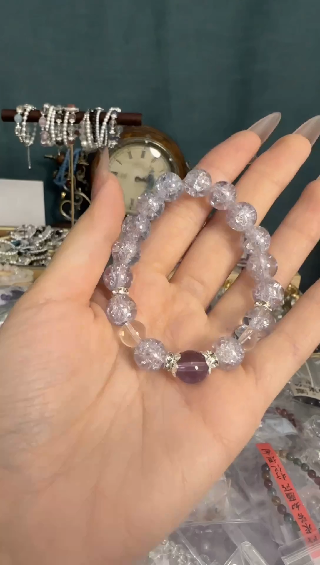 【闪购商品】水晶手链银S925镶嵌水晶 手链 银S925镶嵌