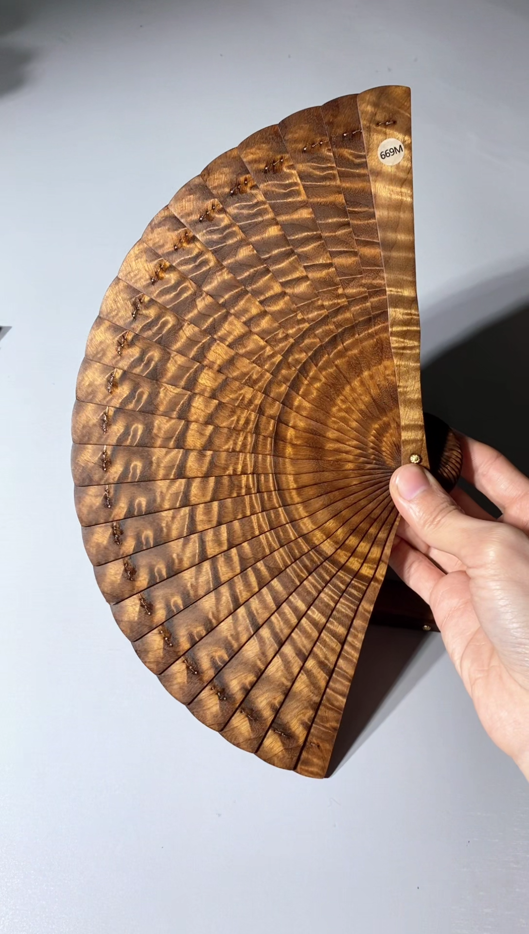 金丝楠669号18cm金丝楠木小叶桢楠扇子