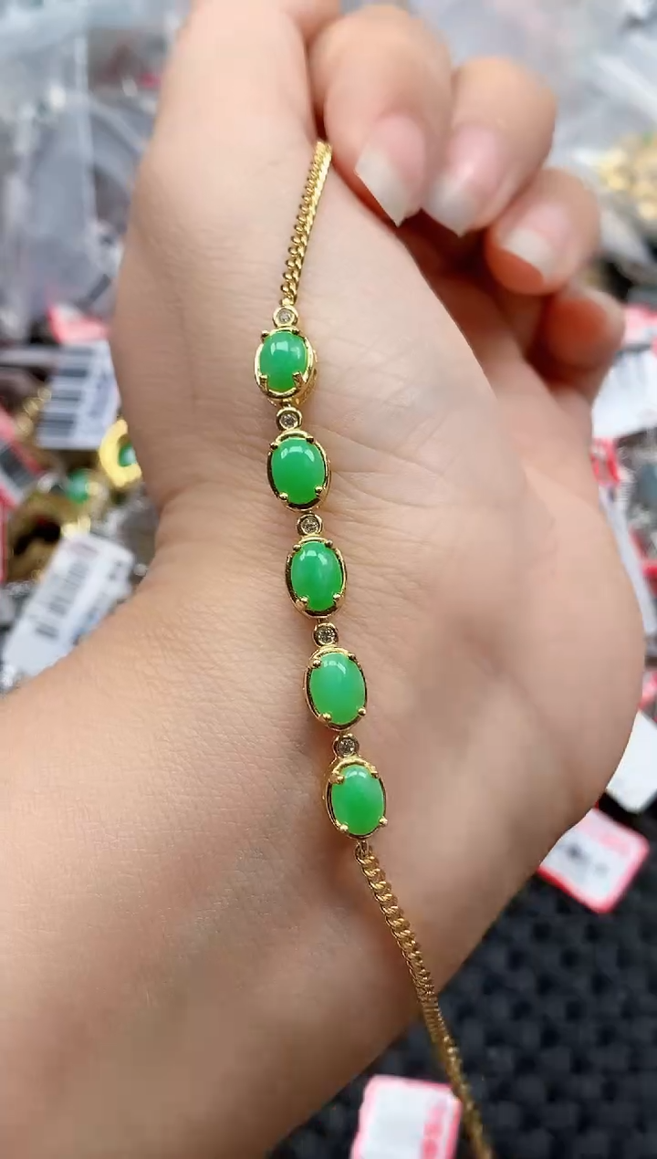 银S925镶嵌戒指翡翠天然A货缅甸翡翠