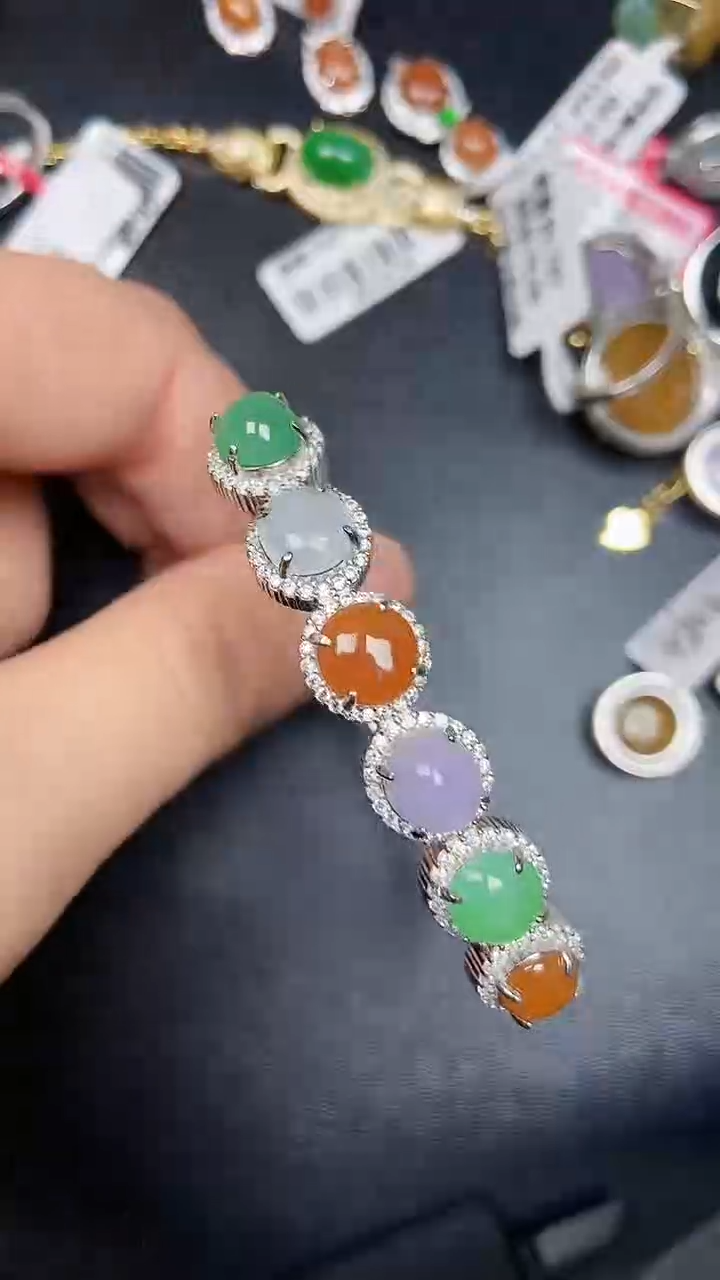 银S925镶嵌戒指翡翠1110