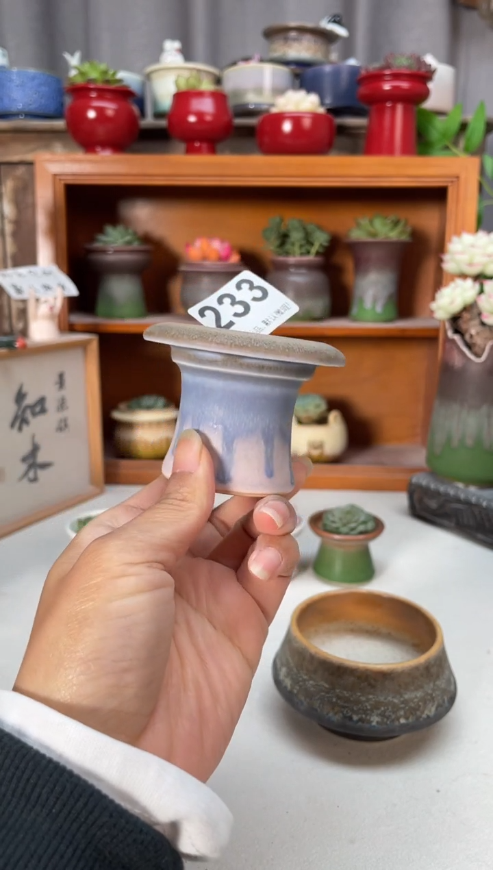 瓷片233知木小芳花盆