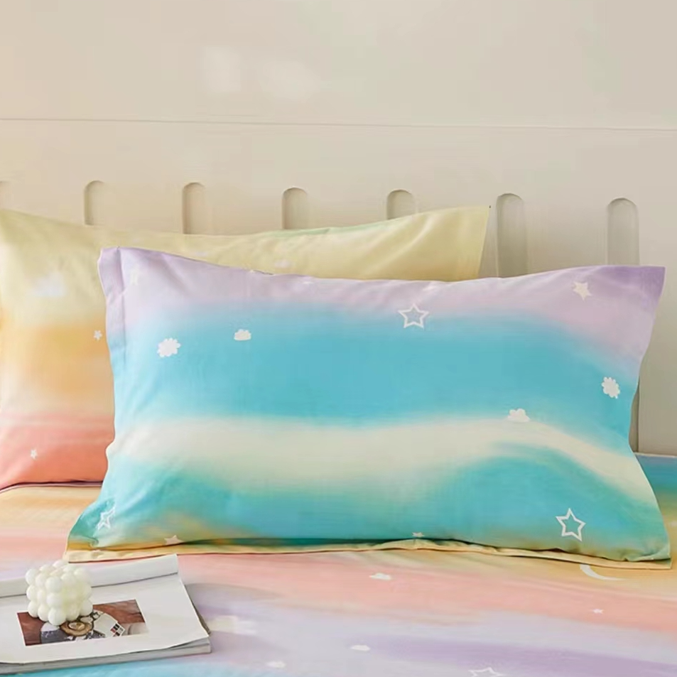 【103】加厚枕套48*74一对装 【日落】