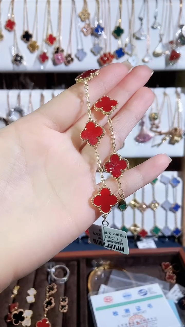 【闪购商品】玛瑙/玉髓手链18K金镶嵌玛瑙k黄