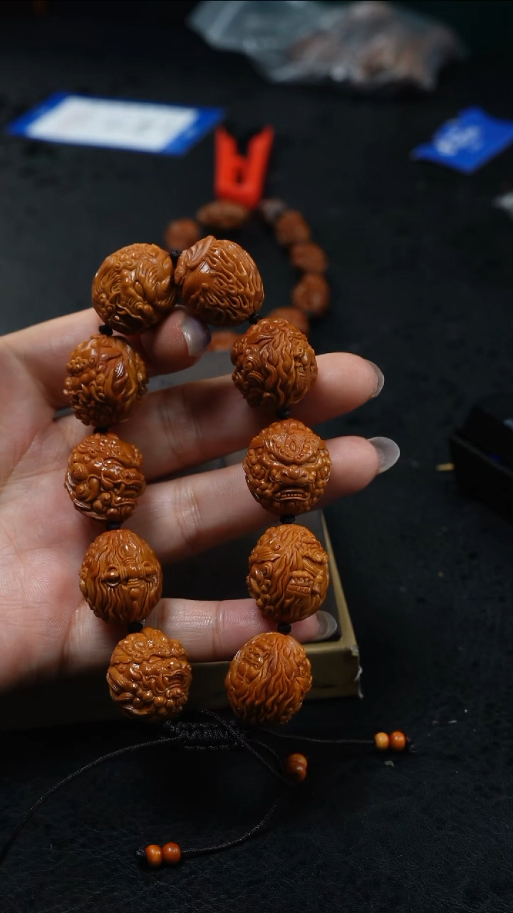 橄榄核手串/手链鱼子精品核雕