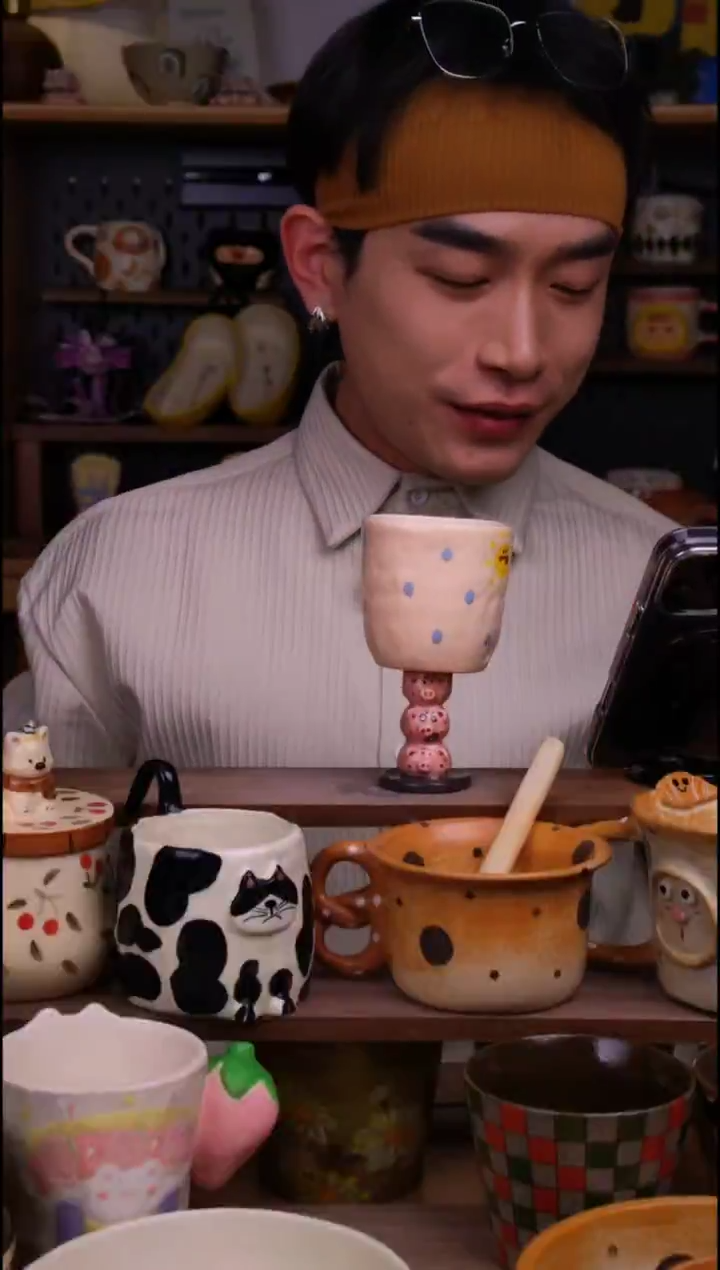 杯子陶景德镇可爱设计师款陶瓷