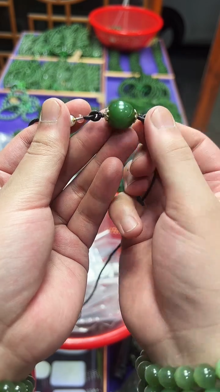 未镶嵌手串和田玉俄料单珠卡16