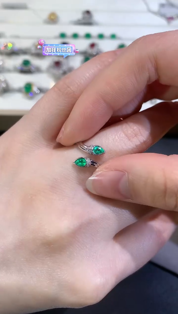 【闪购商品】祖母绿戒指18K金镶嵌Z64|2500
