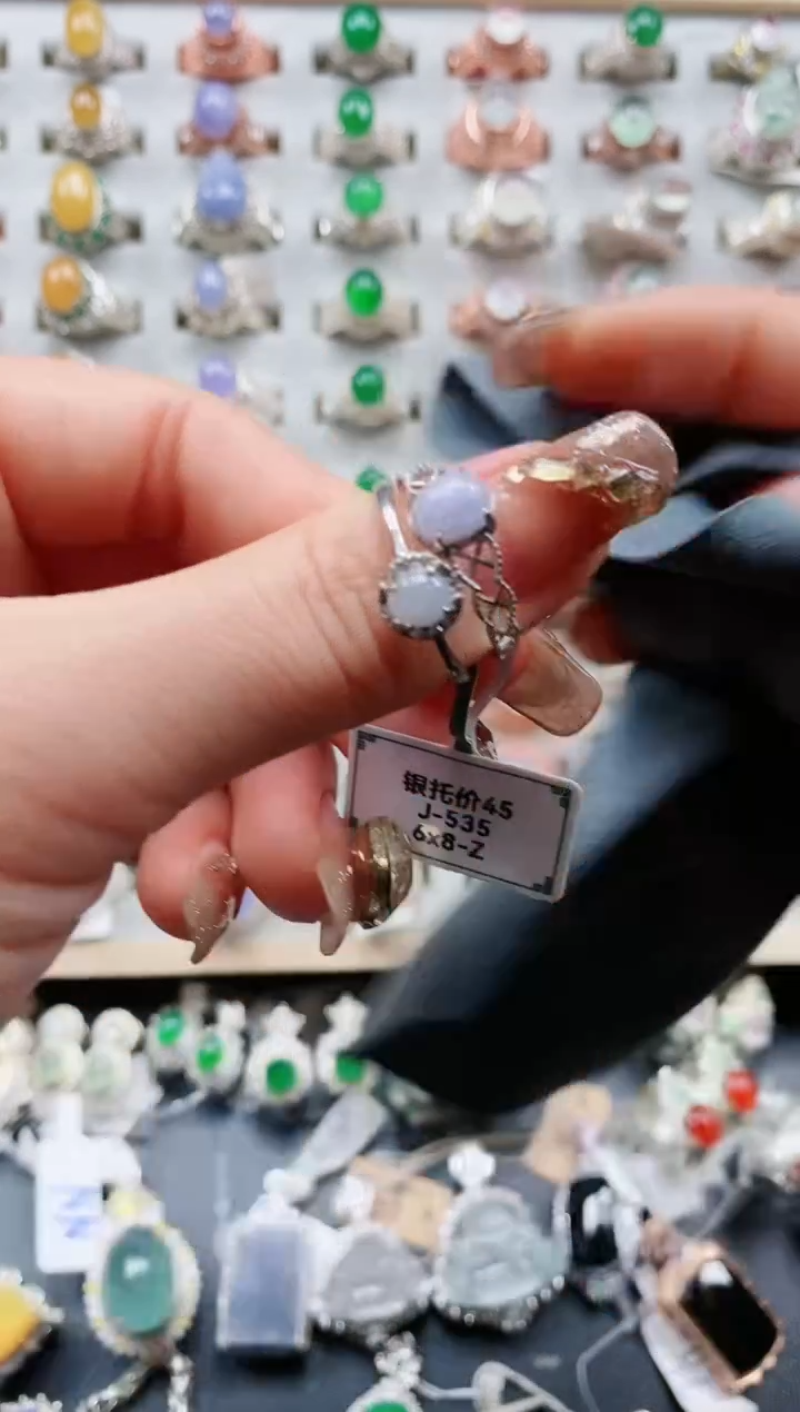 【闪购商品】翡翠戒指银S925镶嵌天然翡翠女戒专场