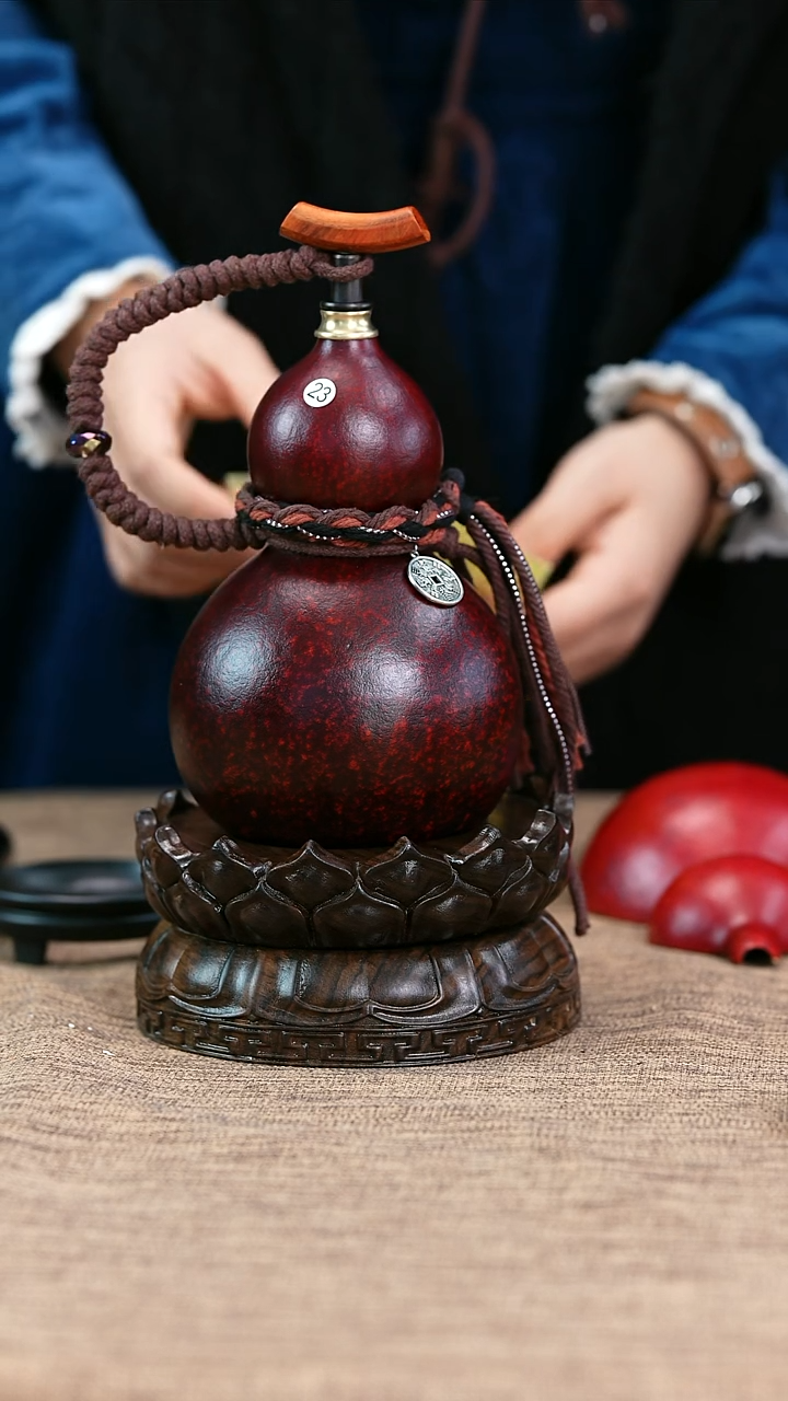 【闪购商品】23—光岳葫天然大漆酒葫芦不含莲花底座