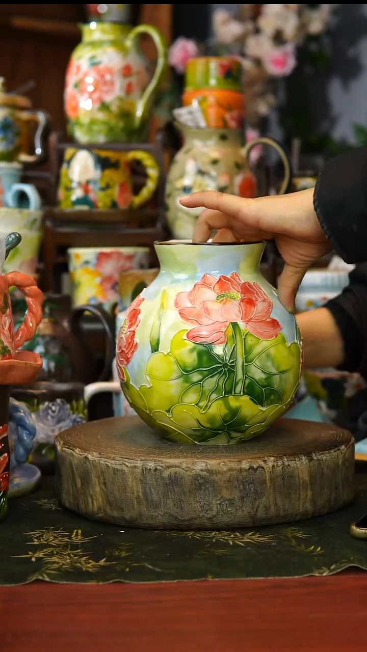 陶瓷87景德镇手工手绘釉下彩陶瓷