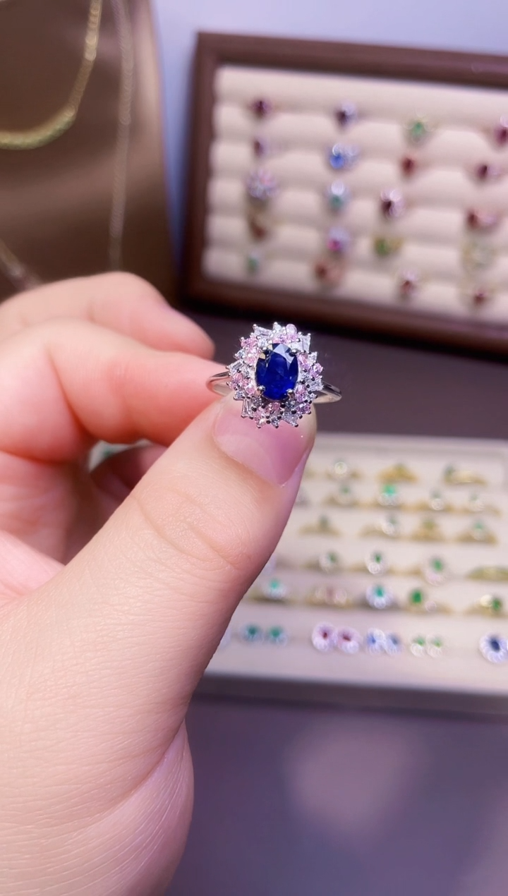 【闪购商品】蓝宝石戒指银S925镶嵌1