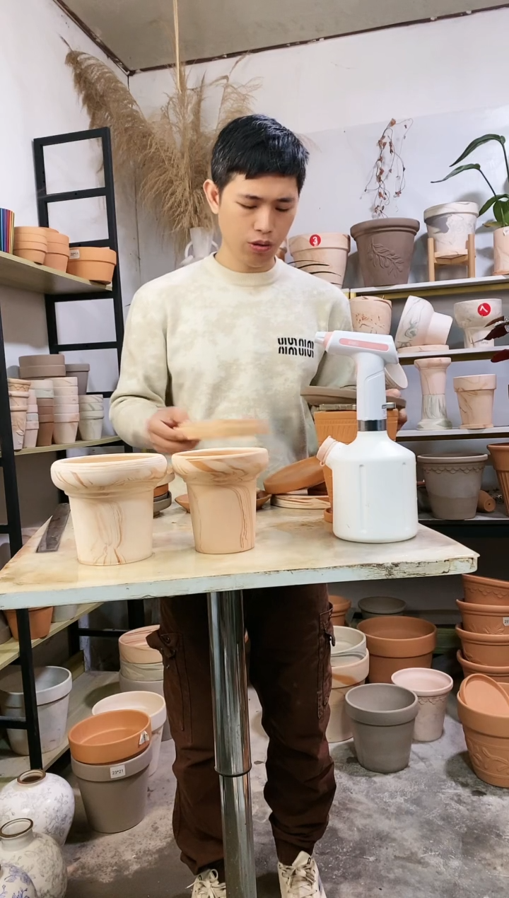 【闪购商品】红陶13+15蘑菇组合 2盆无托