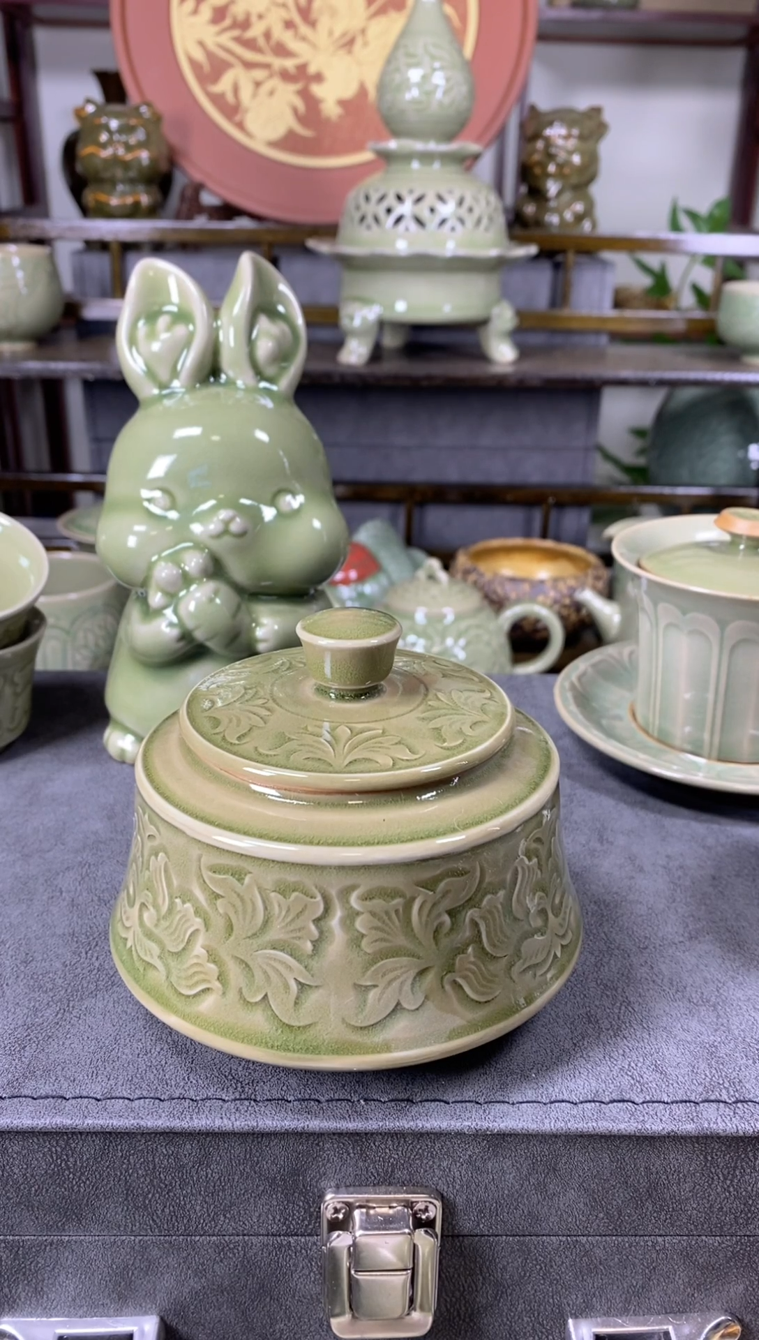 微瑕处理 汉阙茶叶罐 一个