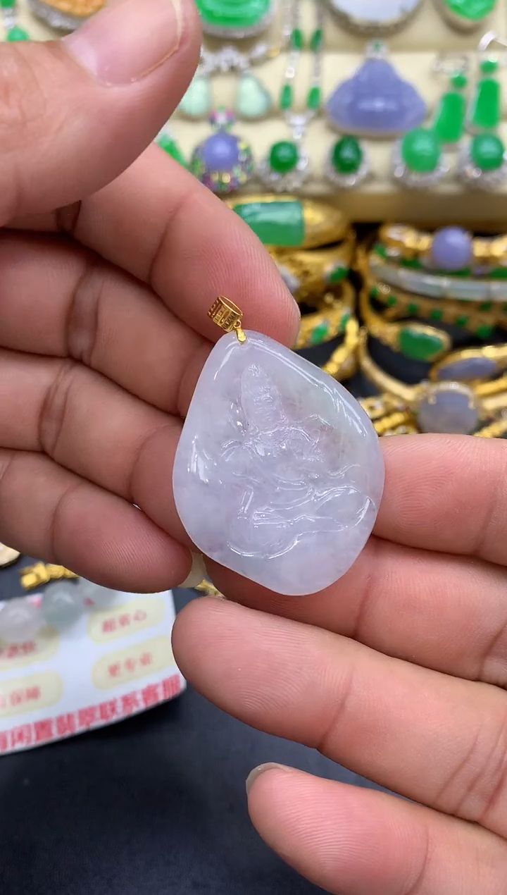 颈饰18K金镶嵌翡翠4-中国好珍宝