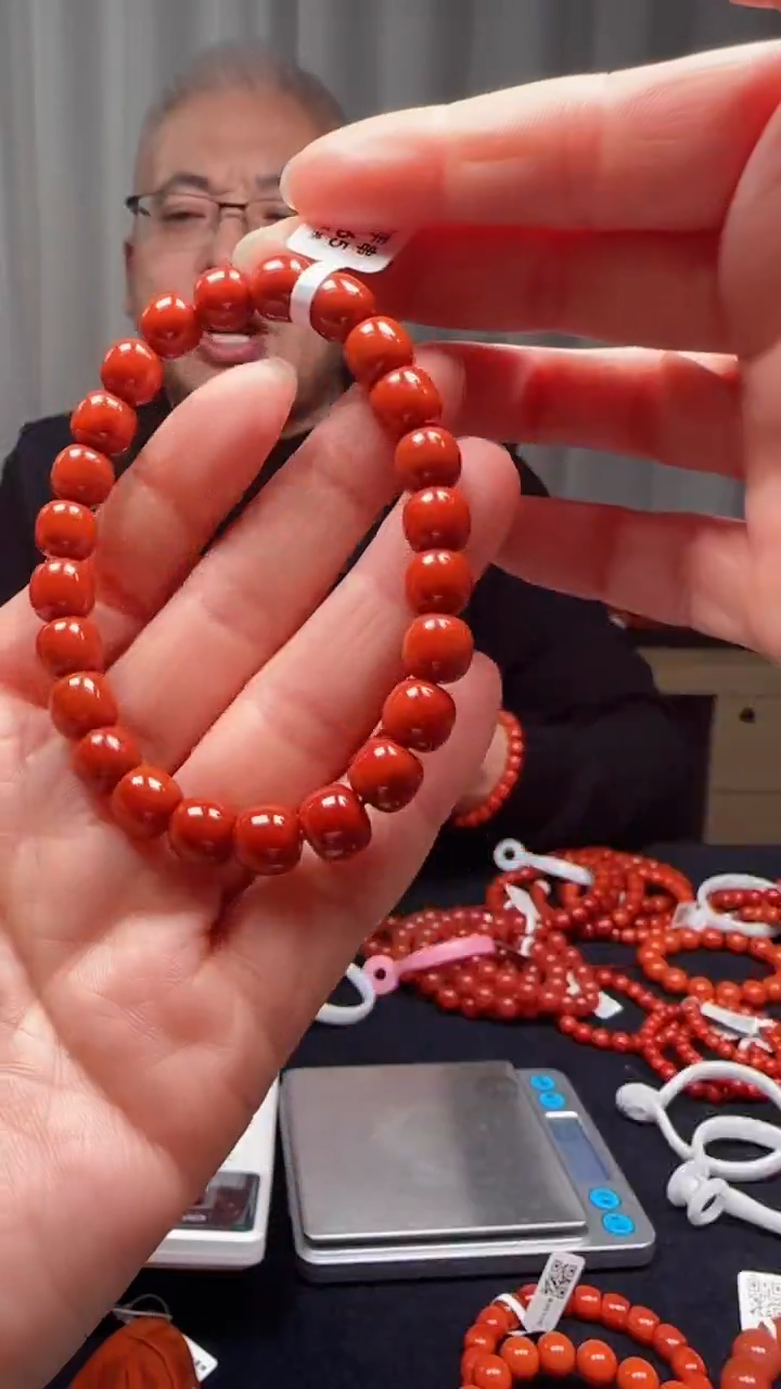 未镶嵌多样性发一件南红玛瑙【高货】锦红8mm保山老型单圈